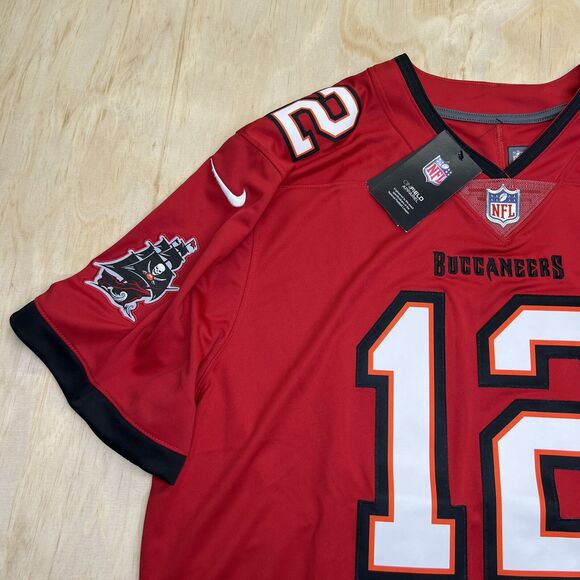 NEW XXL Tom Brady Tampa Bay Buccaneers Nike #12 Retired Player Jersey Red SEWN - Picture 5 of 16